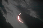 Moon and Pleiades at 4:09 am