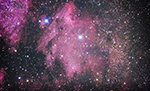 Pelican Nebula with Barnard 349 labeled