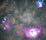 M8 and M20, cropped and enlarged image