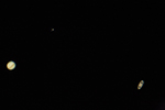 Great Conjunction of Jupiter and Saturn one day prior to closest approach