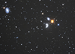 NGC5350 and environs, cropped, enlarged, and labeled image