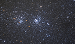 Double Cluster, cropped and enlarged image