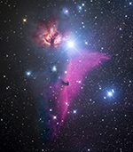 Horsehead Nebula, cropped and enlarged image