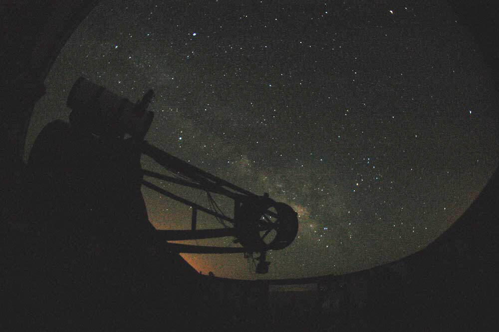 Milky Way rising at the old Grasslands Observatory